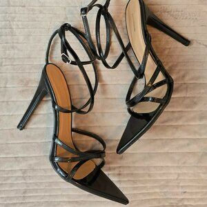 PrettyLittleThing Lace-Up Black Heels